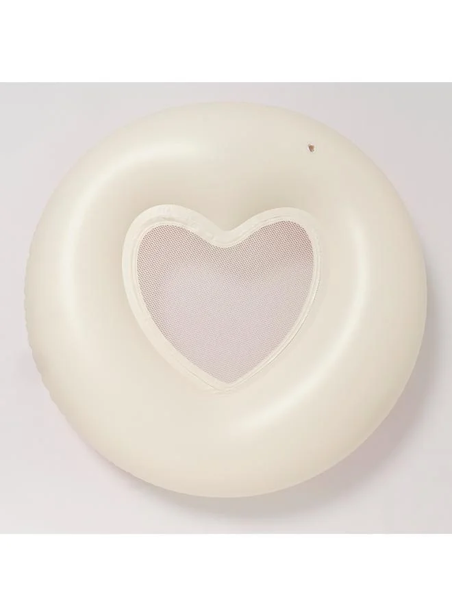 SUNNY LIFE Luxe Tube Pool Ring Stole My Heart Pink Stripe